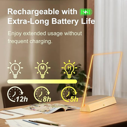 LED Note Board with Colors, Rechargeable 17-Inch Doodle Glow 9-Mode Light Up - Image 3