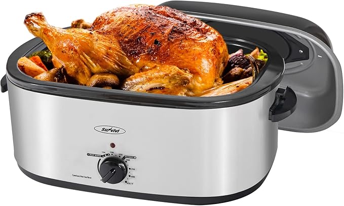 Sunvivi 28lb 24-Quart Roaster Oven, Electric Roaster Oven by WeGetLife