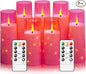 Flameless Candles with Embedded Star String, Battery Operated LED Pillar by Eebuss