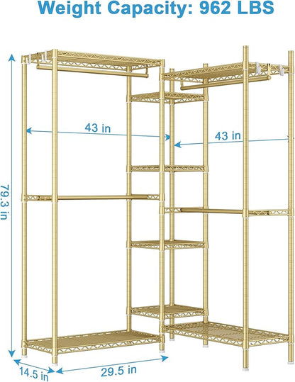 Ulif E4 Clothes Rack, Heavy-Duty Garment Rack, Metal Freestanding Clothing - Image 7