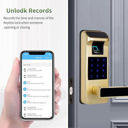 Harfo Smart Door Lock, Heavy Duty 5 in 1 Keyless Entry Door Lock, Full App - Image 3