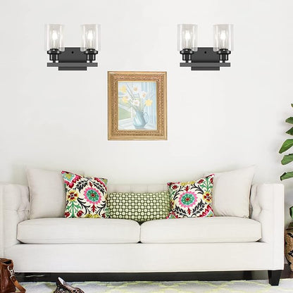DIKAIDA Bathroom Vanity Light, 2-Light Modern Matte Wall Sconce Lighting - Image 7