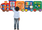 Train Activity Wall Busy Board Panels | 11-in-1 Wooden Sensory Wall Panel by WOODMAMTOY