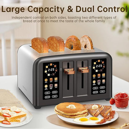SEEDEEM Toaster 4 Slice, Stainless Steel, Touch Screen - Image 8