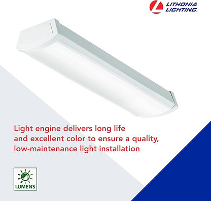 Lithonia Lighting 2 Foot LED Light Fixture, Low-Profile LED Wraparound Flush - Image 3