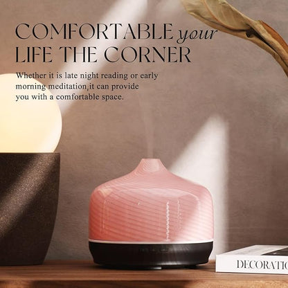 Porseme 500ml Glass Essential Oil Diffuser Aromatherapy Ultrasonic Cool Mist - Image 7