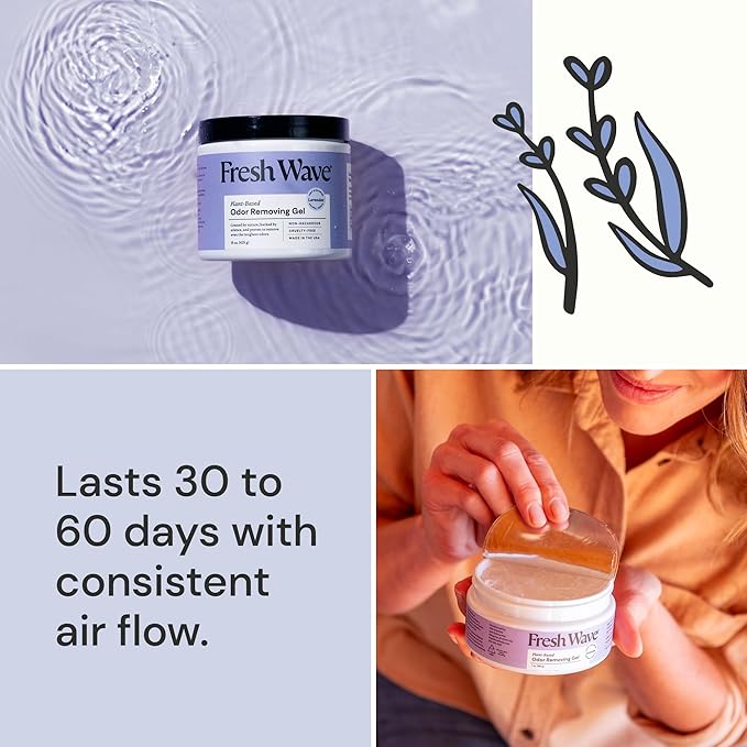 Fresh Wave Lavender Odor Removing Gel, 15 oz. & 7 oz.| Safer Odor Absorbers - Image 3