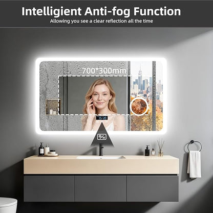 LUVODI Bathroom LED Wall Mirror: 48x24 inch Rectangle Makeup Vanity - Image 7