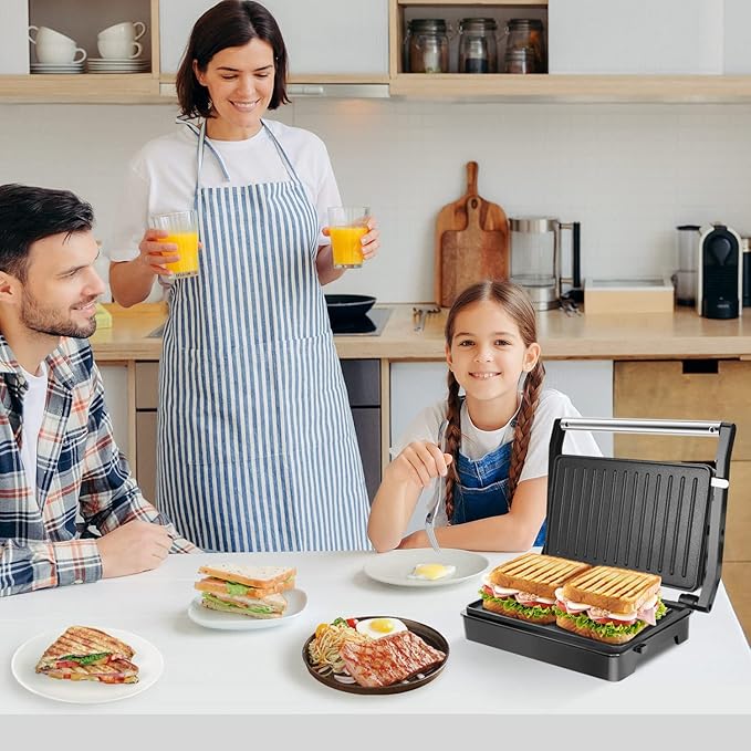 Panini Press Sandwich Maker, Aigostar 1000W Sandwich Press Grill - Image 6