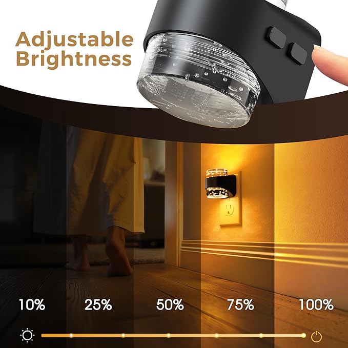 L LOHAS LED Night Light, Bubble Night Lights Plug into Wall, Acrylic Night - Image 3
