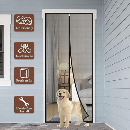 Yotache Customized Magnetic Screen Door, Left Right Side Opening Door Mesh - Image 5
