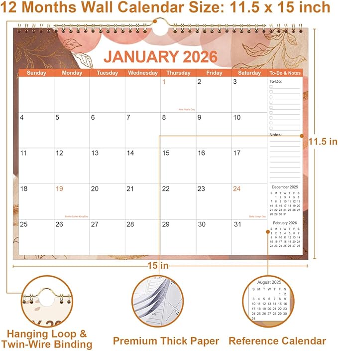 2026 Calendar - Calendar 2026 12 Month Planner from January 2026 to December - Image 3