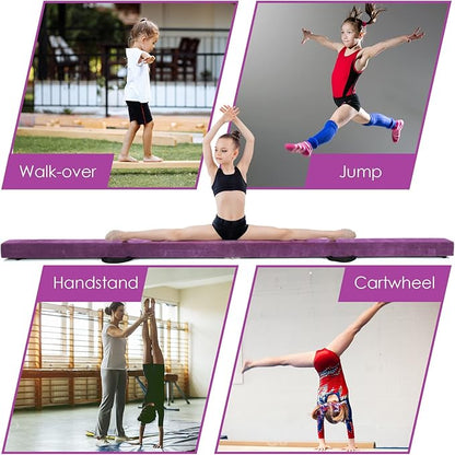 Giantex 7FT/8FT/9FT Balance Beam, Folding Gymnastics Beam w/Carry Handles - Image 7