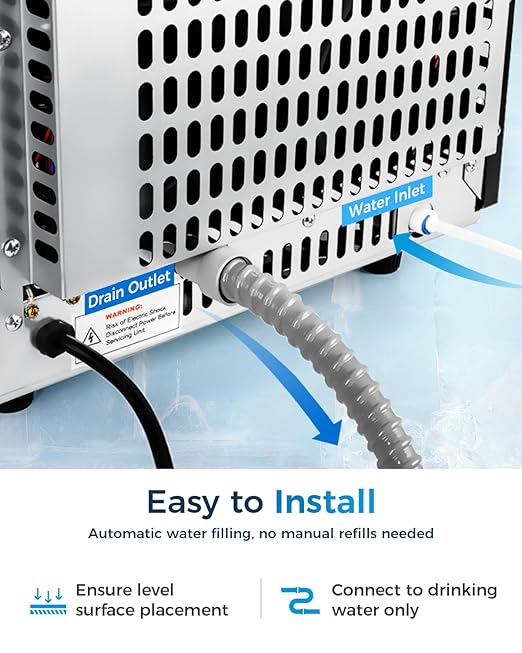 Commercial Ice Maker with Water Pump, Built-in Undercounter Ice Maker with - Image 5