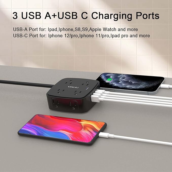 20 Ft Surge Protector Power Strip - Image 3