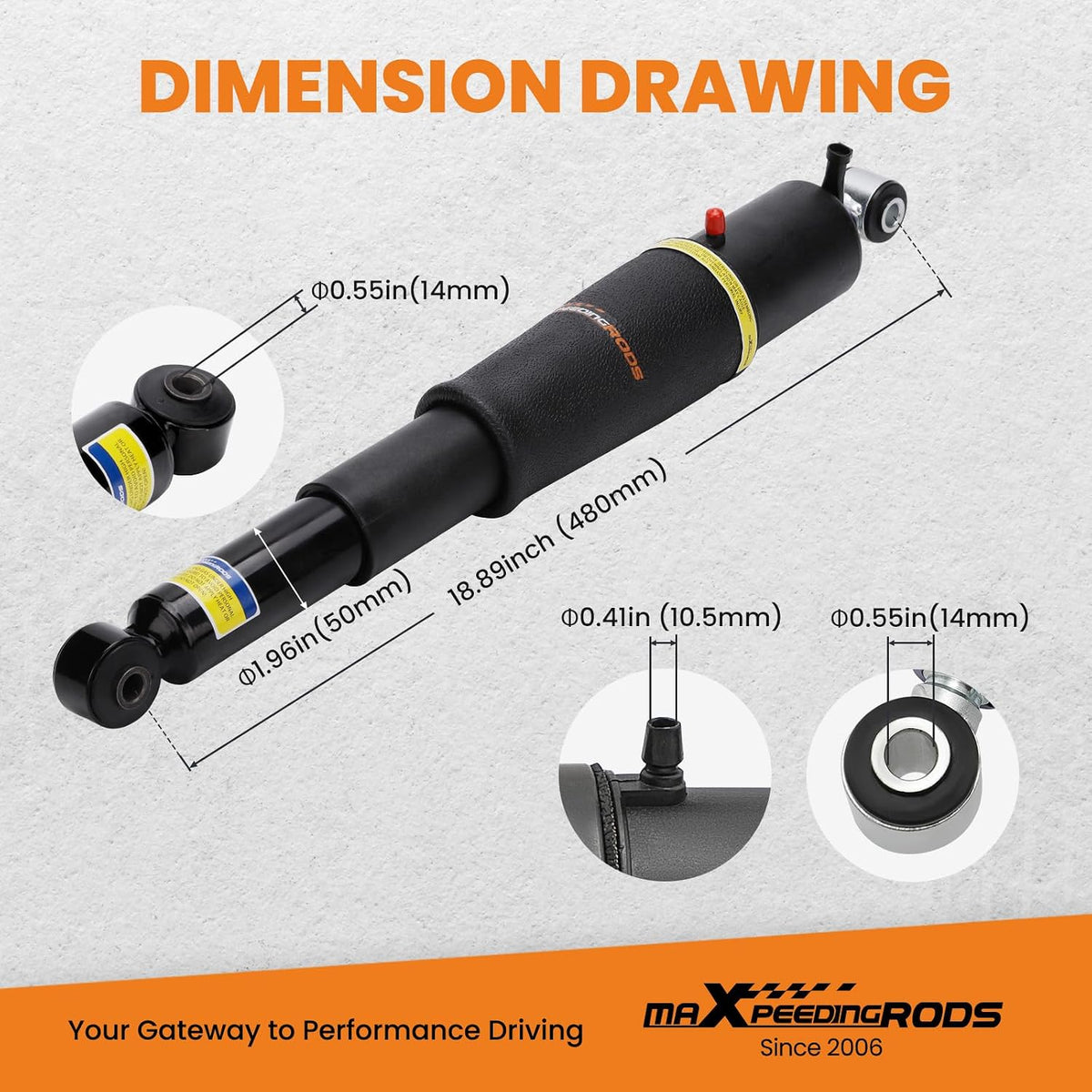 maxpeedingrods pair rear air suspension shocks + air shown in use