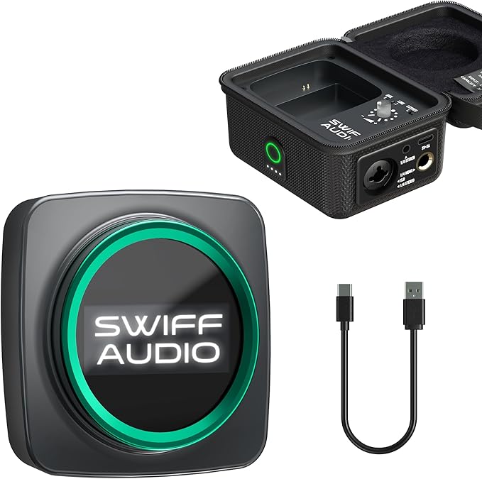 Wireless in Ear Monitor System, 5.8GHz Wireless IEM Switchable Stereo by SWIFFAUDIO