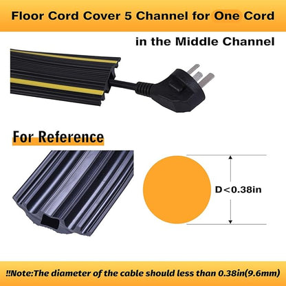 6FT Floor Cord Cover-Cord Cover Floor, Power Cable Protector Soft Extension - Image 6