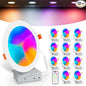 Smart Recessed Lighting 6 Inch, RGBCW Color Changing Canless Recessed Ceiling by VARICART