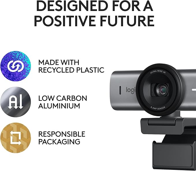 Logitech MX Brio Ultra HD 4K Collaboration, Streaming Webcam, 1080p at 60 FPS - Image 10