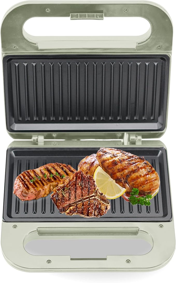 Living+ 9-Inch Electric Grill & Panini Press – Non-Stick Indoor Grill, 2-Slice - Image 3