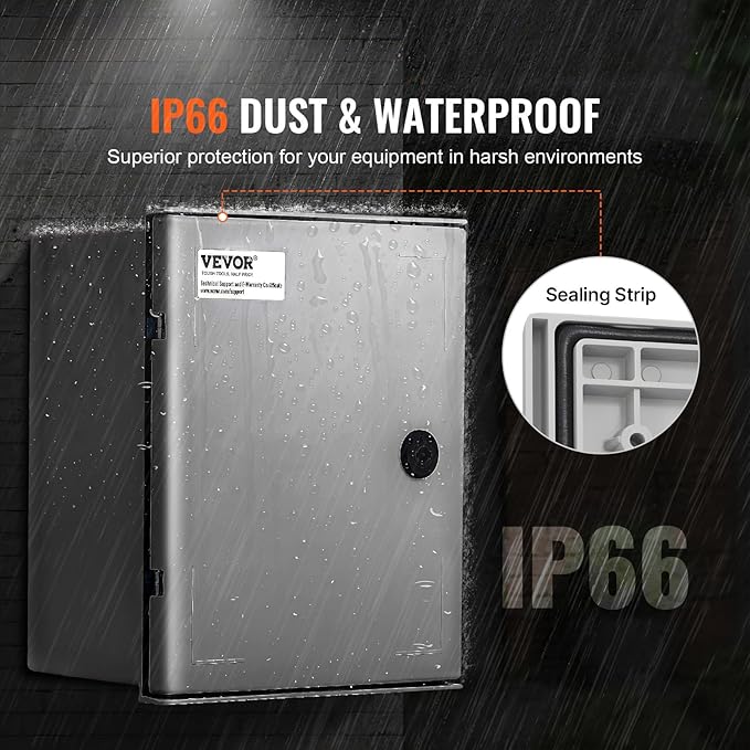 VEVOR Electrical Enclosure Box, Fiberglass Junction Box, IP66 Waterproof & - Image 4