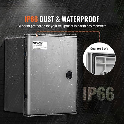 VEVOR Electrical Enclosure Box, Fiberglass Junction Box, IP66 Waterproof & - Image 4