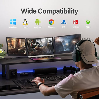 New Upgraded Laptop Screen Extender Portable Monitor, 1080P FHD IPS Screen - Image 7