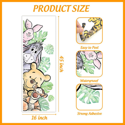 Winnie Wall Stickers for Kids, Winnie Character Wall Stickers, The Pooh Party Decorations, Winnie Removable Stickers for Baby Kids Nursery Children Room Bedroom Living Room Playroom Wall Decoration