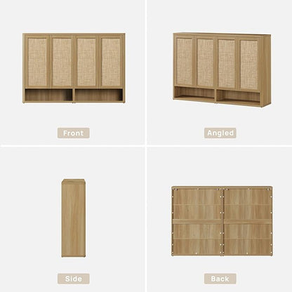 SICOTAS Rattan Shoe Storage Cabinet - Image 9