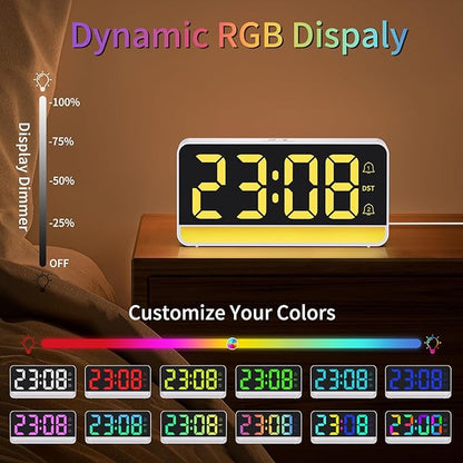 Alarm Clocks for Bedrooms, Digital Bedside Clock - Image 3