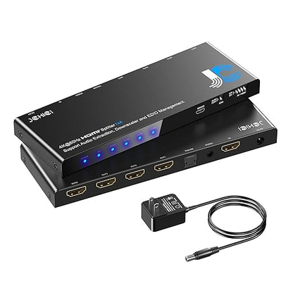 JCHICI 1x4 HDMI Splitter 4K@60Hz 4:4:4 HDR - by JCHICI