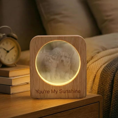 Yijhpbc Custom 3D Crystal Photo Night Light Personalized Photo Crystal Ball - Image 3