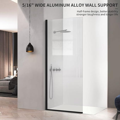 Bathroom Shower Door Screen, 34 in. W x 74 in. H Single Panel Frameless Shower - Image 2