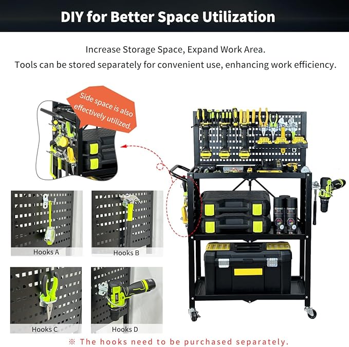 Lumizone Foldable Tool Cart - Image 4