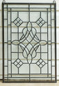 All clear beveled glass hanging window Panel 16"x24"