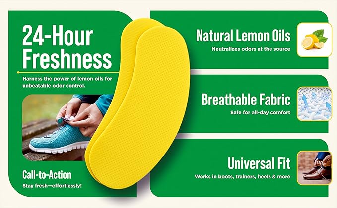 Natural Shoe Deodorant Stickers, Odor Remover Patches - Image 6