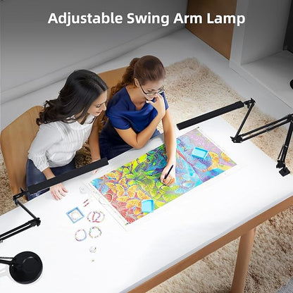 NOEVSBIG LED Desk Lamp with Clamp, 2-in-1 Clamp on Desk Lamps with Base - Image 8