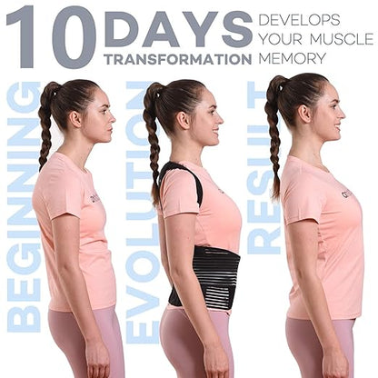 SICHEER Posture Corrector for Women and Men Back Brace Straightener Shoulder - Image 3