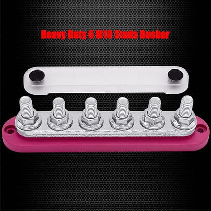6 x M10 Studs Power Distribution Block Bus Bar 12V, Ampper 7" HD 300A Marine - Image 3