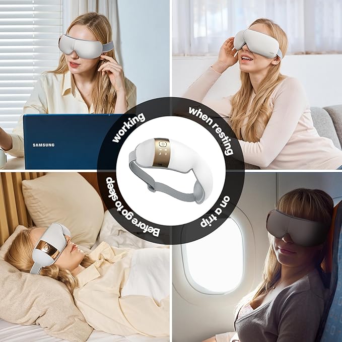 HubiCare Eye Massager with Heat, and Music Helps Relieve Strain, Dark Circles - Image 9
