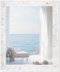 Tanmicoshomy 30 x 36 Inch White Rectangle Wall Mirror, Natural Shell Framed by Tanmicoshomy
