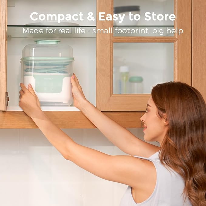 Momcozy Bottle Sterilizer and Dryer, Modular Nesting Space Saving Design - Image 5