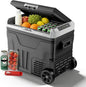 12V Portable Refrigerator, 53 Quart Dual-Voltage 12V/24V DC Car Cooler by Electactic