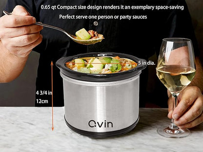 0.65-qt Mini Slow Cooker, Fondue Melting Pot Warmer - Image 3