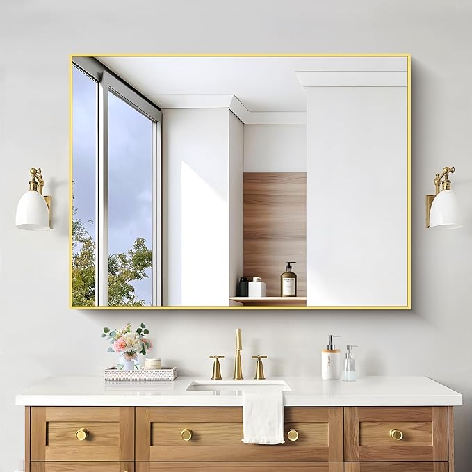 36x55inch Bathroom Mirror, Large Rectangular Wall Mirror - Image 8