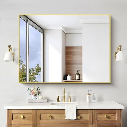 36x55inch Bathroom Mirror, Large Rectangular Wall Mirror - Image 8