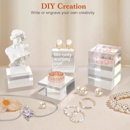 SAMYUCHO Acrylic Base 16 Pieces Acrylic Blocks - Image 5