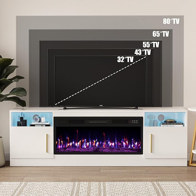 VITESSE Fireplace with TV Stand 36" inch Electric Fireplace Up to 80" TVs - Image 3
