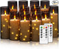 Flameless Candles with Embedded Star String, Suitable by Eebuss